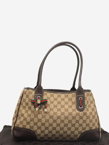 Gucci Brown GG Canvas Web Sherry Line tote bag