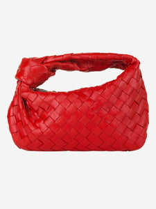 Bottega Veneta Red mini Intrecciato Jodie leather handbag