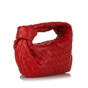 Bottega Veneta Red mini Intrecciato Jodie leather handbag