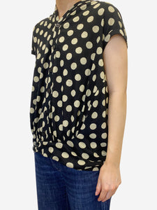 Yohji Yamamoto Y's Black Spotted button up sleeveless top - size M