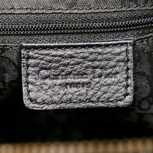 Christian Dior Black double saddle leather dome bag