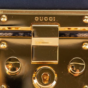 Gucci Blue GG Supreme padlock cross-body bag