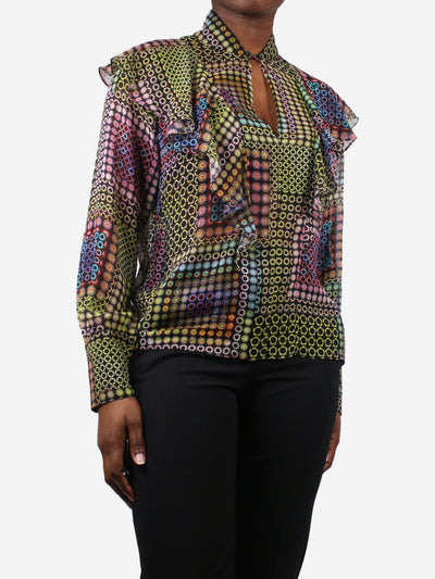 Multicolored printed blouse - size UK 10 Tops Amanda Thompson