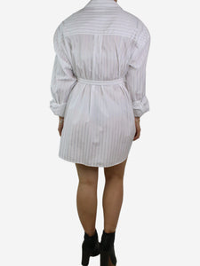 Alaia White long-sleeved pinstripe shirt - size FR 42