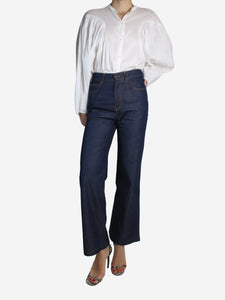The Row Blue contrast stitched jeans - size US 4