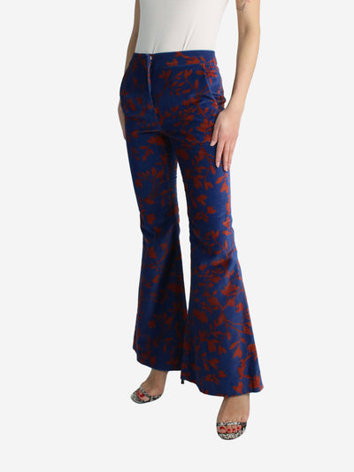 Blue floral trousers - size US 2 Trousers Johanna Ortiz