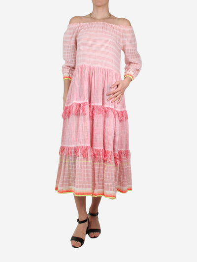 Pink fringed midi dress - size S Dresses LemLem