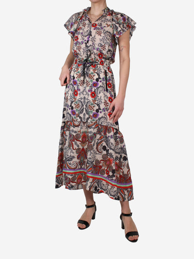 Multicolour paisley printed blouse and skirt set - size UK 6 Sets ME+EM