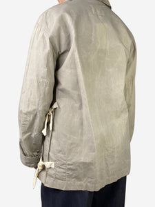 Nicholas Daley Nicholas Daley Neutral Waxed cotton tie jacket - size 6