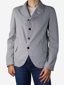Comme Des Garçons Black button up houndstooth blazer style jacket - size S