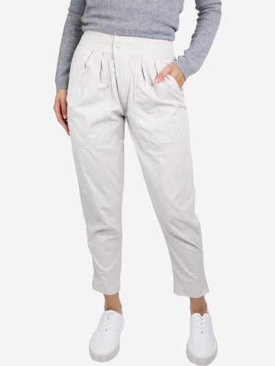 Light grey high waisted cargo trousers - size FR 36 Trousers Isabel Marant Etoile 