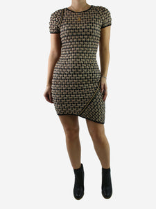 Missoni Neutral short-sleeved patterned knit dress - size IT 42