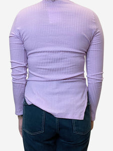 Rejina Pyo Pink long sleeved high neck asymetric bottom top - size S