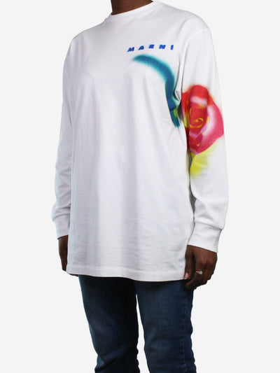 White long-sleeved graphic t-shirt - size IT 42 Tops Marni 