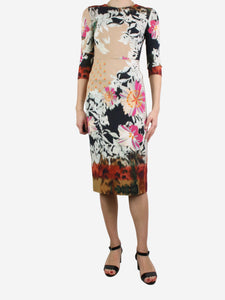 Etro Multicoloured printed fitted dress - size IT 40