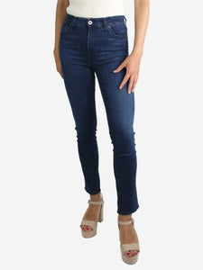 AG Jeans Blue high-waist straight-leg jeans - UK 8