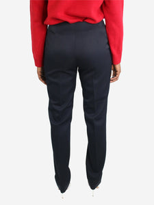 Christian Dior Navy pleated pocket trousers - size UK 14