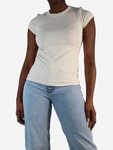 Filippa K Cream short-sleeved ribbed t-shirt - size S