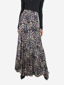 Ganni Black floral skirt - size EU 34