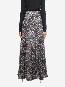 Ganni Black floral skirt - size EU 34