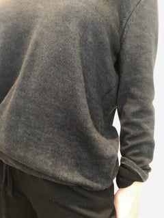 Washed black v-neck cashmere sweater - size S Knitwear Maison Margiela 