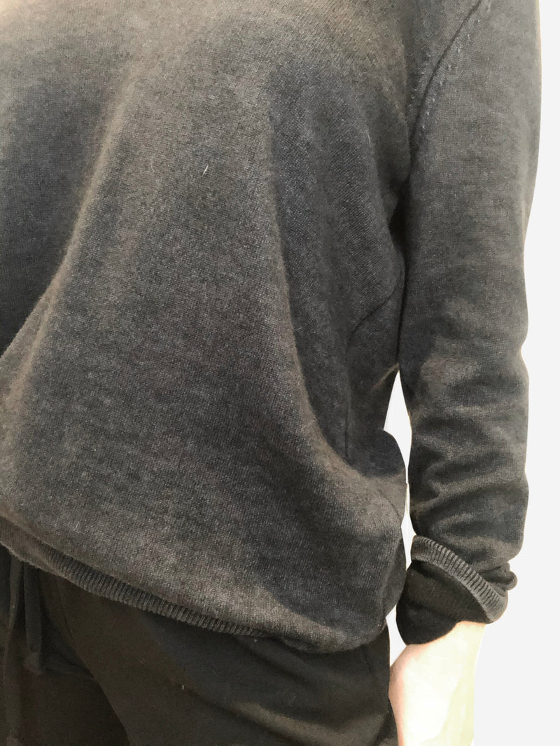 Washed black v-neck cashmere sweater - size S Knitwear Maison Margiela 