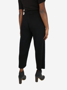 Vince Black elasticated ribbed trousers - size XS
