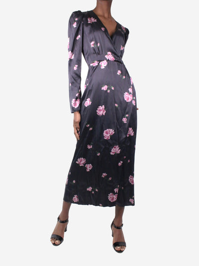 Black silk floral dress - size US 6 Dresses Reformation 