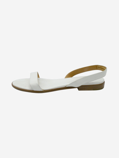 White slingback sandals - size EU 37 Flat Sandals Hermes 