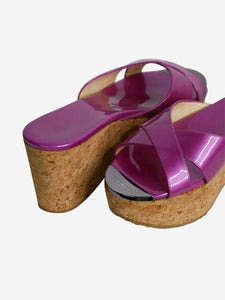 Jimmy Choo Pink cork wedge sandal heels - size EU 39
