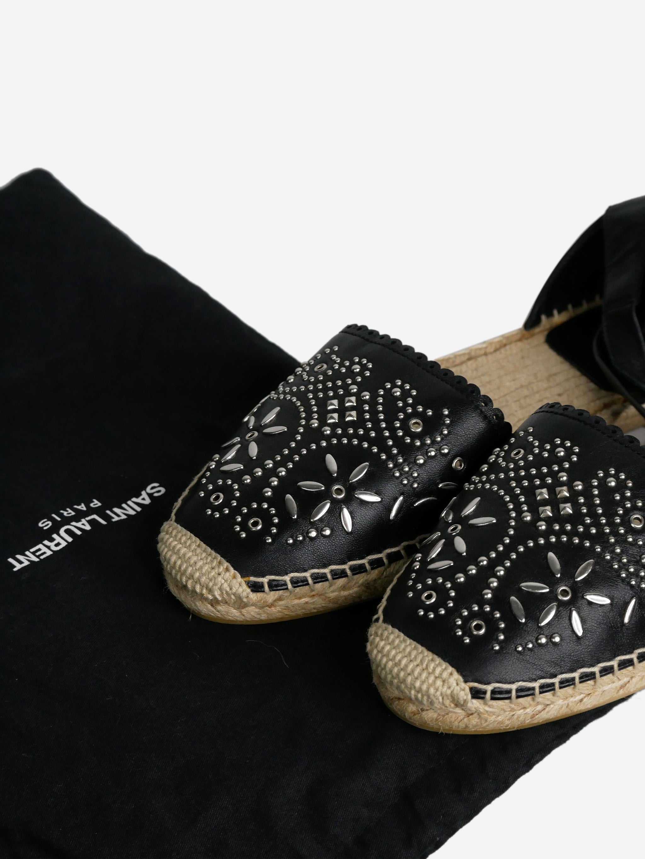 Saint laurent hot sale black espadrilles