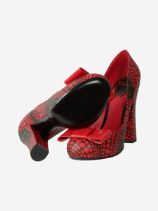 Louis Vuitton x Yayoi Kusama Red print platform high heels - size EU 37.5