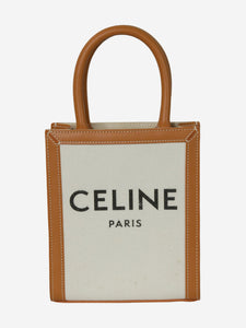 Celine Cream mini vertical Cabas handbag